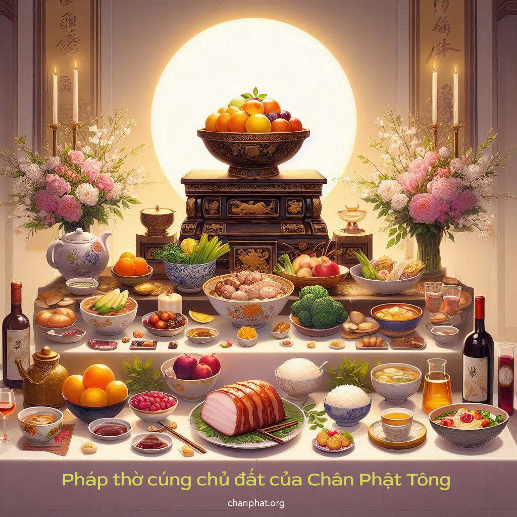 Ảnh minh họa Pháp thờ cúng chủ đất của Chân Phật Tông