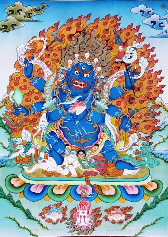 Ảnh minh họa Đại Hắc Thiên Mahakala niệm tụng pháp